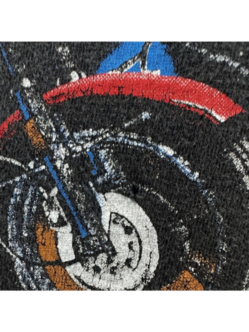 Vintage Harley Davidson Leader of the Pack t shirt USA Thunder Blue Lightning - Picture 8 of 13